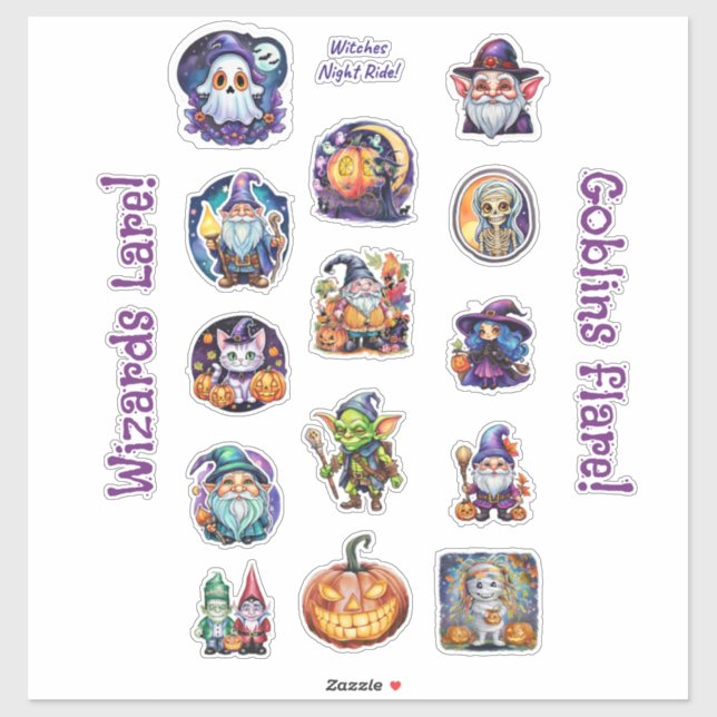 Witches, wizards & goblins!  (Sheet)