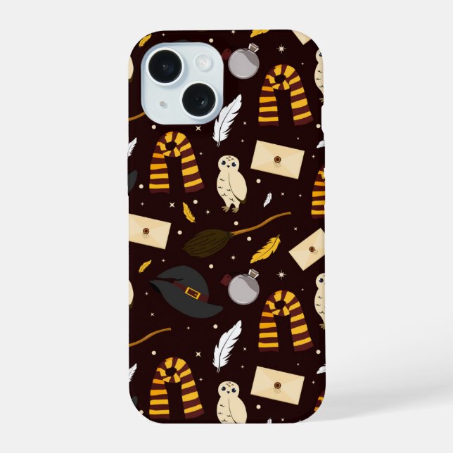 Witches, Wizards & Magic Pattern iPhone 15 Case (Back)