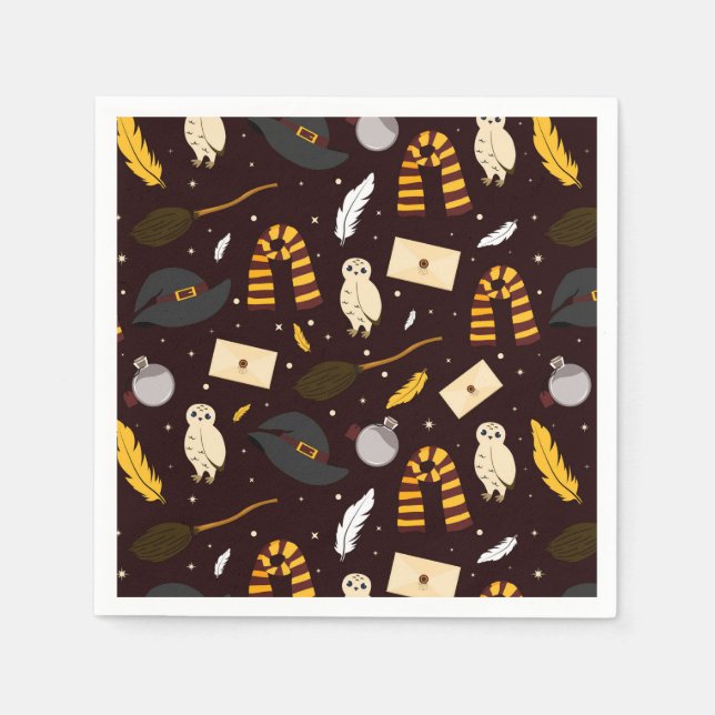 Witches, Wizards & Magic Pattern Napkin (Front)