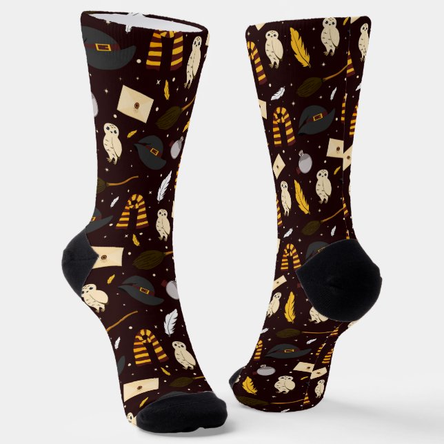 Witches, Wizards & Magic Pattern Socks (Angled)