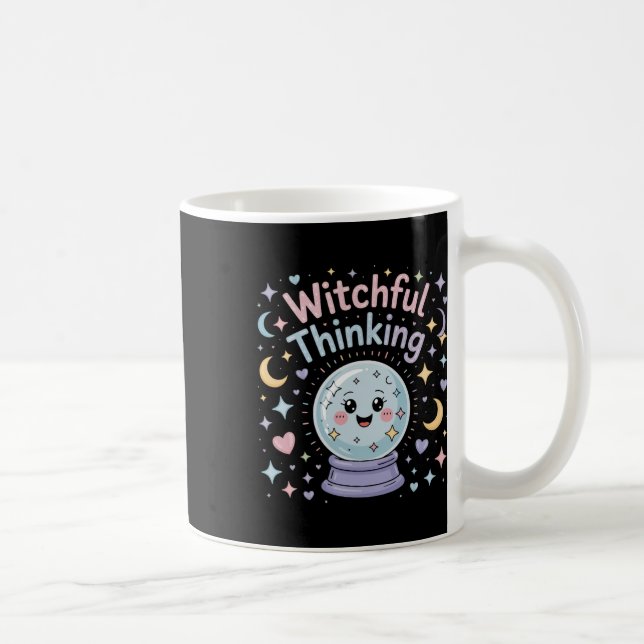 Witchful Thinking Crystal Ll Halloween Vibes  Coffee Mug (Right)