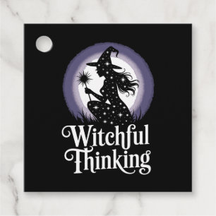 Witchful Thinking Halloween Girl T-shirt Favour Tags