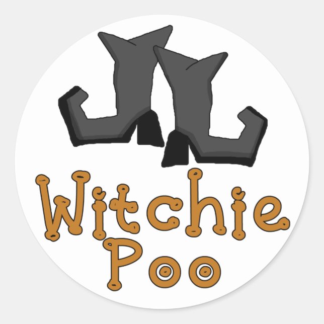 Witchie Poo T-shirts and Gifts Classic Round Sticker (Front)