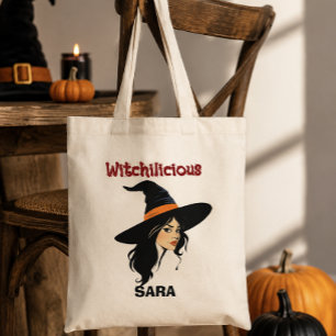 Witchilicious Halloween Trick or Treat Tote Bag