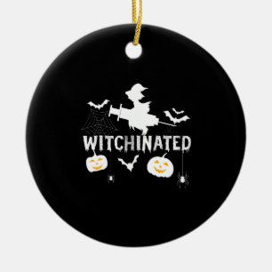 Witchinated Halloween 2021Costume Funny Witch Ceramic Tree Decoration