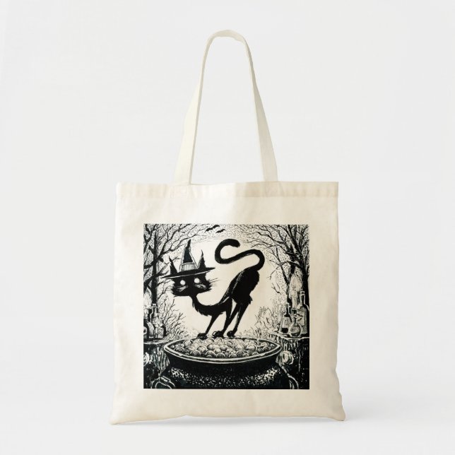 Witching Cat Tote Bag (Front)