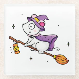Witching hour glass coaster