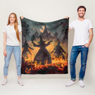 Witching Hour Ritual – Fire Dance of the Three Sis Fleece Blanket