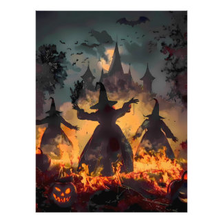 Witching Hour Ritual – Fire Dance of the Three Sis Photo Print