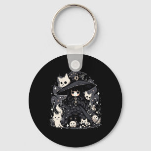 Witching Hour Trendy Halloween Graphic Design Key Ring