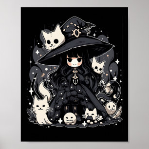 Witching Hour Trendy Halloween Graphic Design  Poster