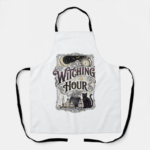 Witching Hour Vintage Engraving Witchy Design_1 Apron