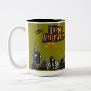Witching Hour Whispers olive Two-Tone Coffee Mug