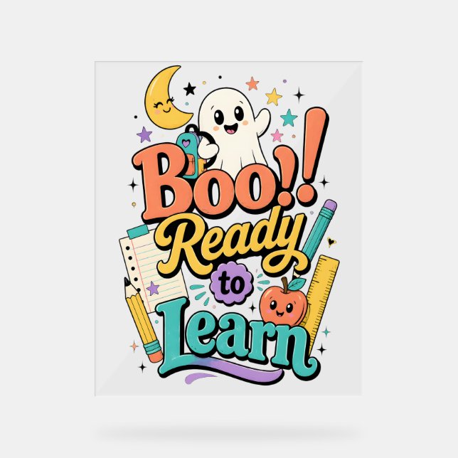 Witching Into the School Year  Acrylic Sign (Front)