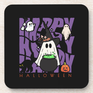 Witching Up Fun Happy Halloween Magic & Mischief Coaster