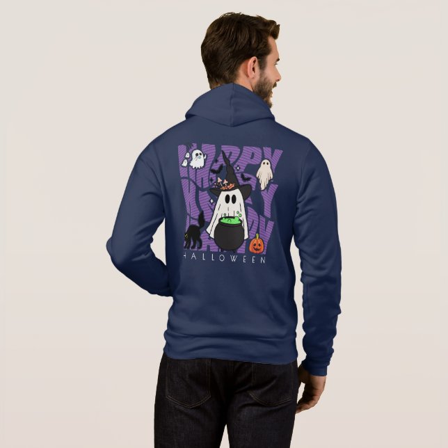 Witching Up Fun | Happy Halloween Magic & Mischief Hoodie (Back Full)