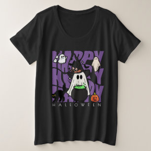 Witching Up Fun   Happy Halloween Magic & Mischief Plus Size T-Shirt