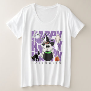 Witching Up Fun Happy Halloween Magic & Mischief Plus Size T-Shirt