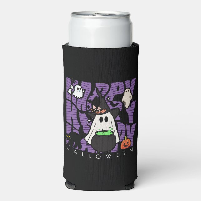 Witching Up Fun | Happy Halloween Magic & Mischief Seltzer Can Cooler (Seltzer Front)