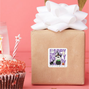 Witching Up Fun   Happy Halloween Magic & Mischief Square Sticker