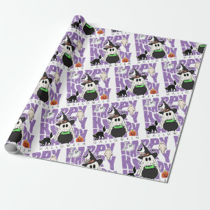 Witching Up Fun Happy Halloween Magic & Mischief Wrapping Paper