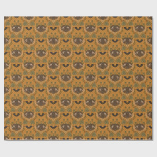 Witching Vine Folkloric Halloween Pumpkin Pattern Wrapping Paper