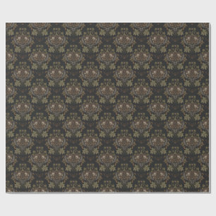 Witching Vine Folkloric Halloween Pumpkin Pattern Wrapping Paper