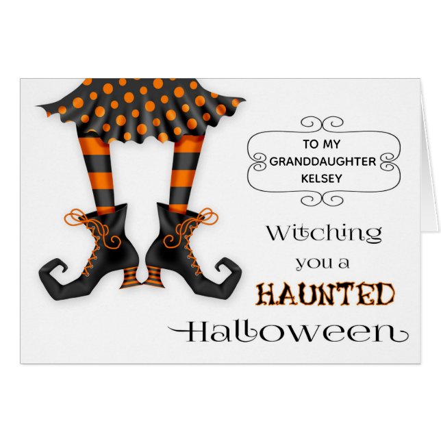 Witching you a Haunted Halloween Custom Name (Front Horizontal)