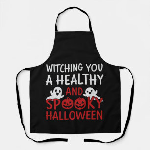 Witching You a Healthy and Spooky Halloween - Cute Apron