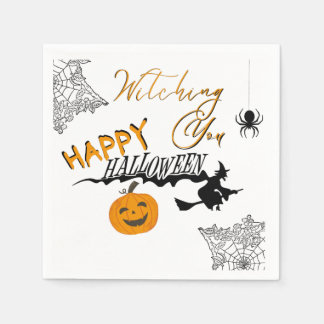 Witching You Happy Halloween party napkin