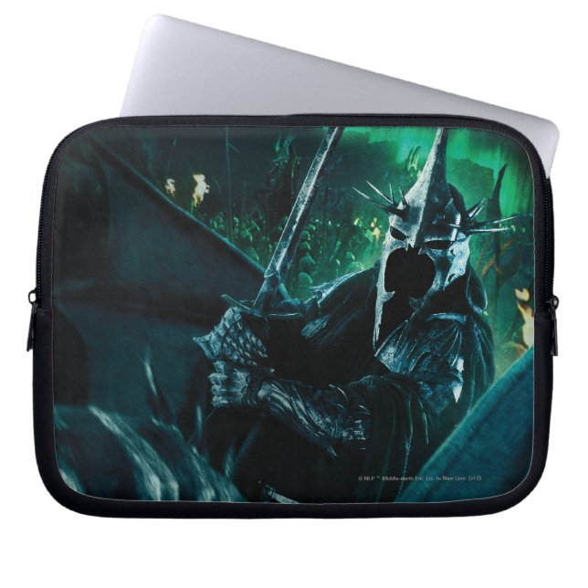 Witchking with sword laptop sleeve (Front)