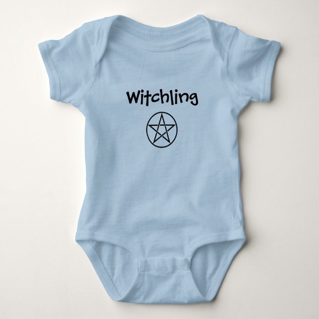 Witchling Pentacle Pagan Wiccan Baby Creeper (Front)