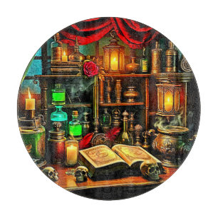 Witch's Altar Mystical Night Brew Design Cutting Board