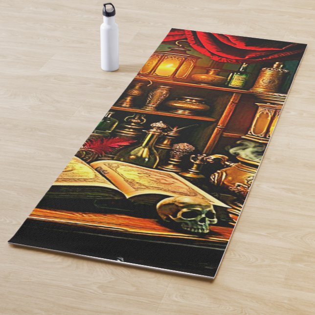 Witch's Altar Mystical Night Brew Design Yoga Mat (In Situ)
