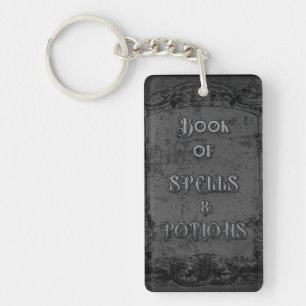 Witch's Book of Spells and Potions Key Ring