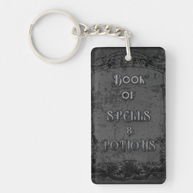Witch's Book of Spells and Potions Key Ring (Front)