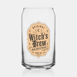 Witch's Brew Adult Halloween Party Vintage Gothic Can Glass