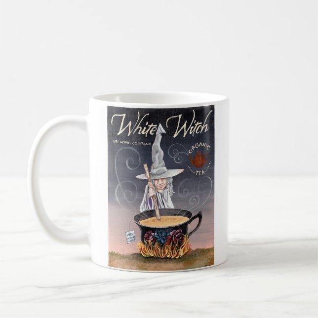 Witch's Brew Halloween Card Coffee Mug (Left)