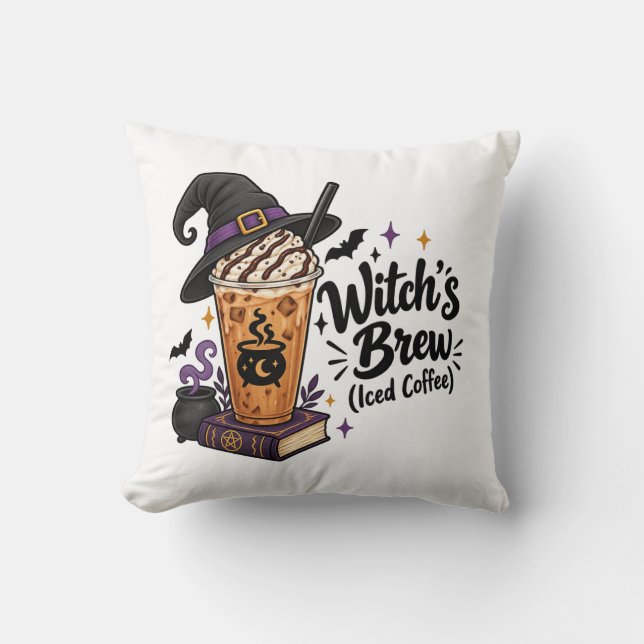 Witch's Brew (Iced Coffee) Cushion (Front)