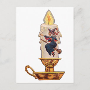 Witch's Candle(Vintage Halloween Card) Postcard