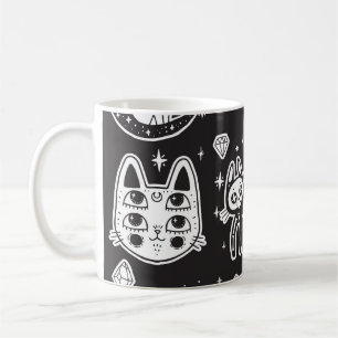 Witch's Cat: Vintage Isolated Illustration Coffee Mug