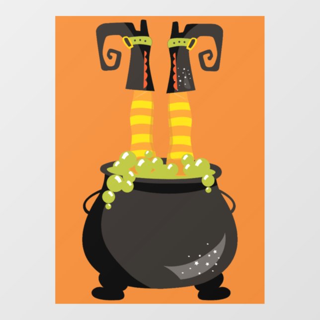 Witch's Feet Sticking out of a bubbling cauldron (Sheet)
