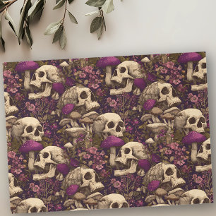 Witch's Garden Skull Purple Pumpkin  Tissue Paper
