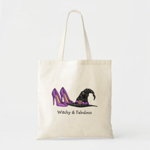 Witch's Hat And Shoes Whimsical Halloween Tote Bag