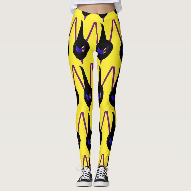 Witch's hat on decorative leggings (Front)