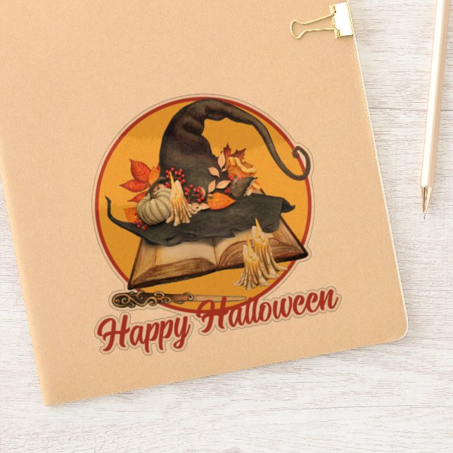 Witch's Hat & Spellbook Halloween (Notebook)