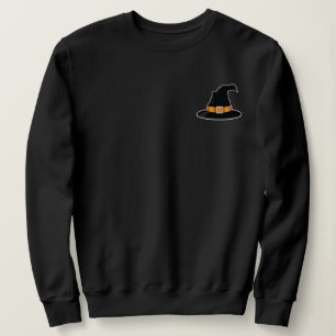 Witch's Hat With Orange Illustration Halloween Sweatshirt