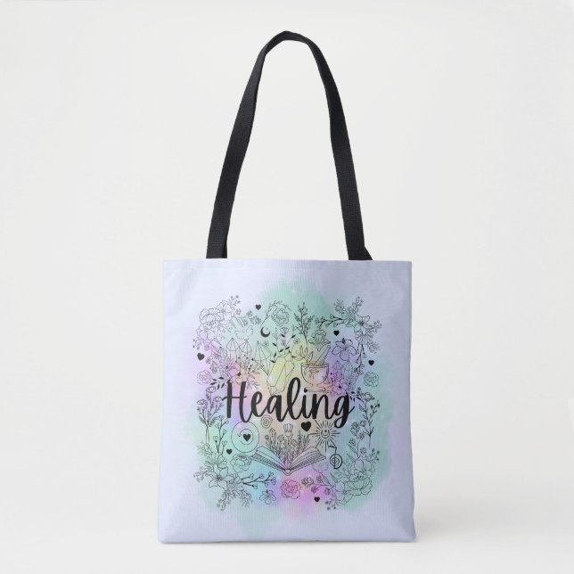 Witch's Healing Touch: Enchanting Design Tote Bag (Front)