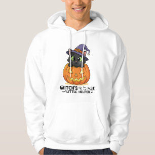 "Witch's Little Helper" Black Cat Hoodie