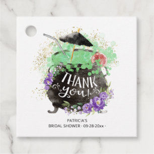 Witch's Punch Cocktail Halloween Bridal Shower Favour Tags